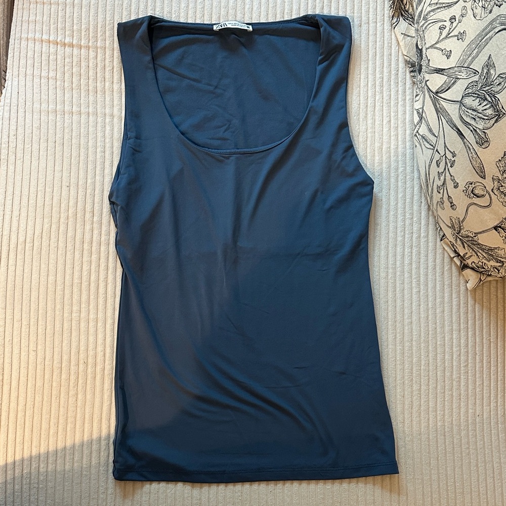 Zara Navy Blue Tank Top